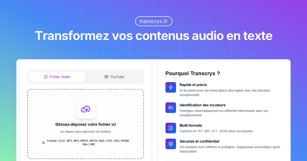 Bienvenue sur Transcryx